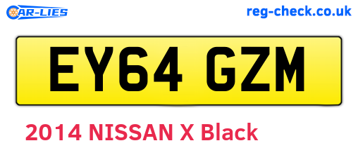 EY64GZM are the vehicle registration plates.