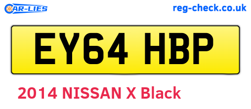 EY64HBP are the vehicle registration plates.