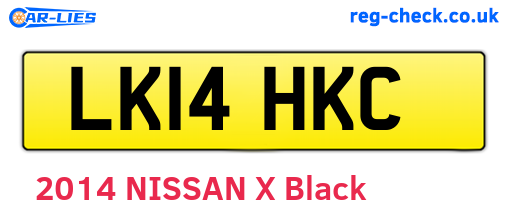 LK14HKC are the vehicle registration plates.