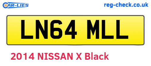 LN64MLL are the vehicle registration plates.
