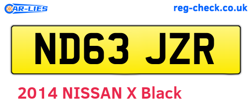 ND63JZR are the vehicle registration plates.