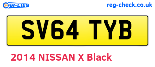 SV64TYB are the vehicle registration plates.