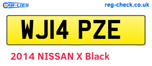 WJ14PZE are the vehicle registration plates.