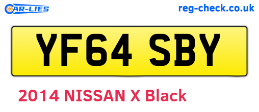 YF64SBY are the vehicle registration plates.
