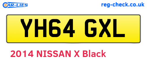 YH64GXL are the vehicle registration plates.