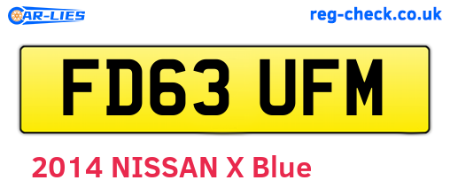 FD63UFM are the vehicle registration plates.