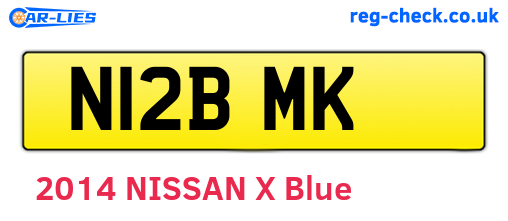 N12BMK are the vehicle registration plates.
