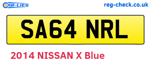 SA64NRL are the vehicle registration plates.