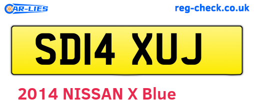 SD14XUJ are the vehicle registration plates.