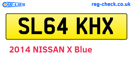 SL64KHX are the vehicle registration plates.