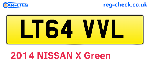LT64VVL are the vehicle registration plates.