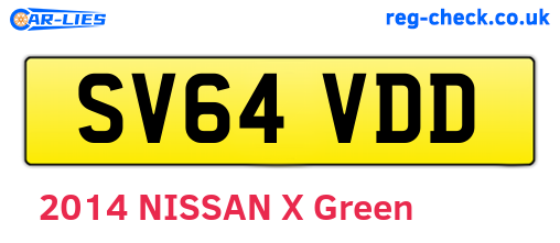 SV64VDD are the vehicle registration plates.