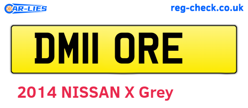 DM11ORE are the vehicle registration plates.