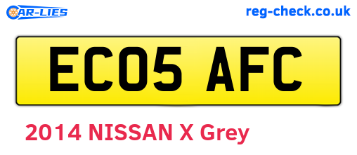 EC05AFC are the vehicle registration plates.