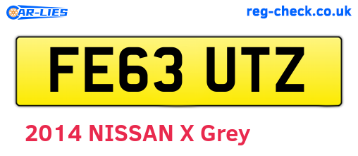 FE63UTZ are the vehicle registration plates.