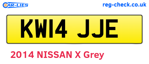 KW14JJE are the vehicle registration plates.