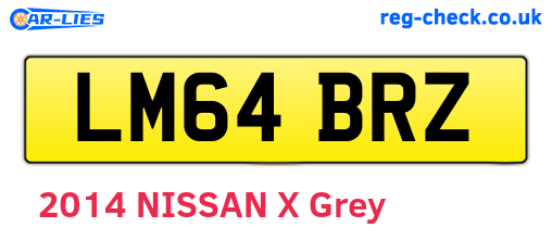 LM64BRZ are the vehicle registration plates.