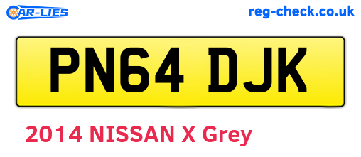 PN64DJK are the vehicle registration plates.