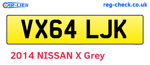 VX64LJK are the vehicle registration plates.