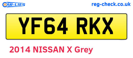 YF64RKX are the vehicle registration plates.