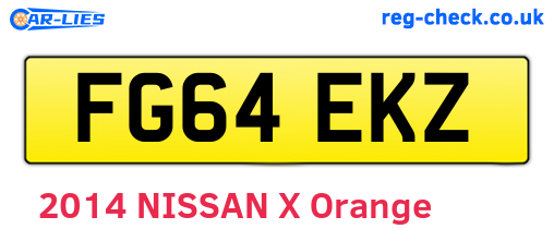 FG64EKZ are the vehicle registration plates.