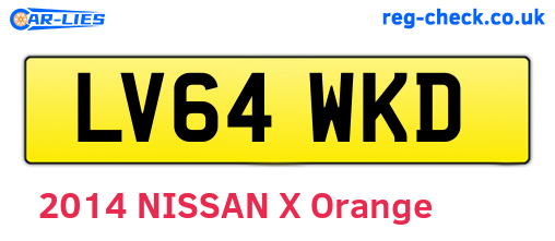 LV64WKD are the vehicle registration plates.