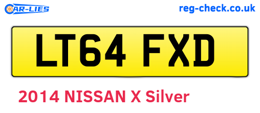 LT64FXD are the vehicle registration plates.