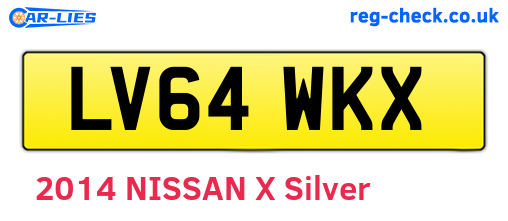 LV64WKX are the vehicle registration plates.