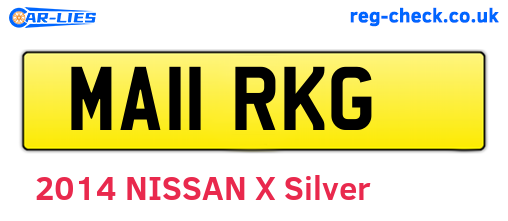 MA11RKG are the vehicle registration plates.
