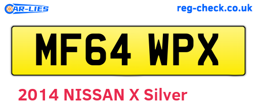MF64WPX are the vehicle registration plates.