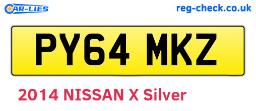 PY64MKZ are the vehicle registration plates.