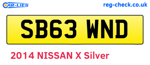 SB63WND are the vehicle registration plates.