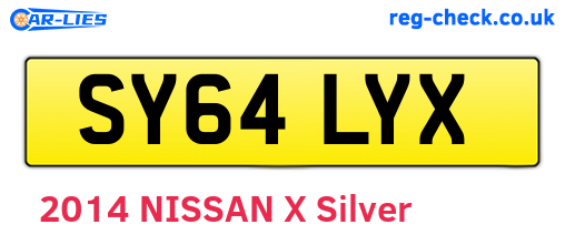 SY64LYX are the vehicle registration plates.