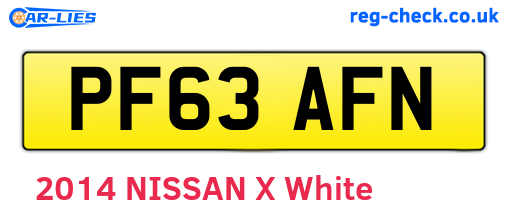 PF63AFN are the vehicle registration plates.