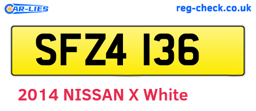 SFZ4136 are the vehicle registration plates.