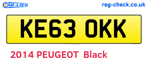 KE63OKK are the vehicle registration plates.