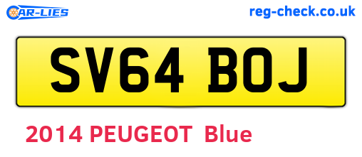 SV64BOJ are the vehicle registration plates.