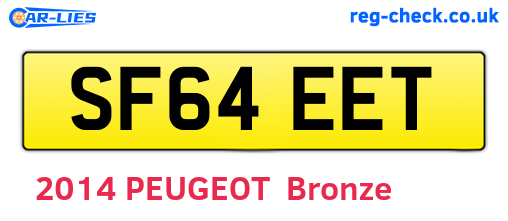 SF64EET are the vehicle registration plates.
