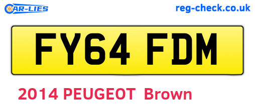FY64FDM are the vehicle registration plates.