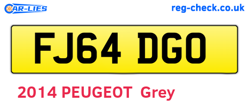 FJ64DGO are the vehicle registration plates.
