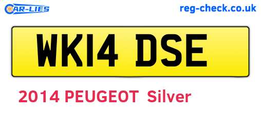 WK14DSE are the vehicle registration plates.