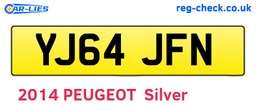 YJ64JFN are the vehicle registration plates.