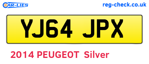 YJ64JPX are the vehicle registration plates.