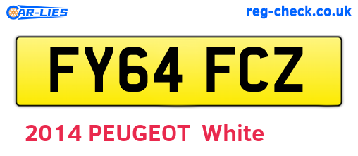 FY64FCZ are the vehicle registration plates.