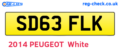 SD63FLK are the vehicle registration plates.