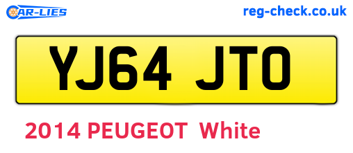 YJ64JTO are the vehicle registration plates.