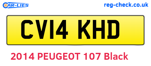 CV14KHD are the vehicle registration plates.