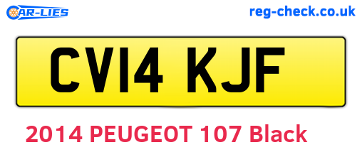 CV14KJF are the vehicle registration plates.
