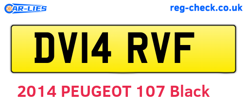 DV14RVF are the vehicle registration plates.