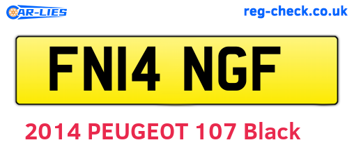 FN14NGF are the vehicle registration plates.